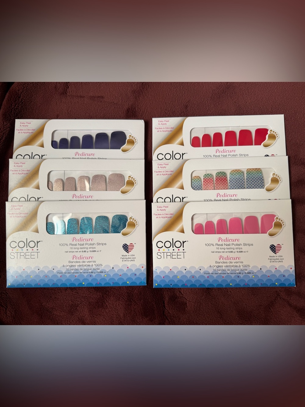 Color Street Pedicure Strips – Bundle of 6